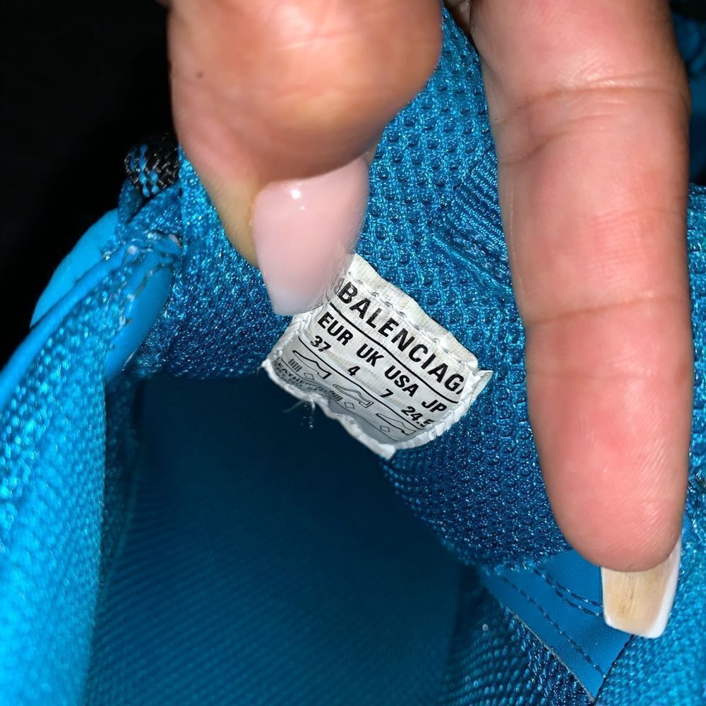 Balenciaga Triple S Cyan Blue Clunky Dad Sneaker - Picture 8 of 9